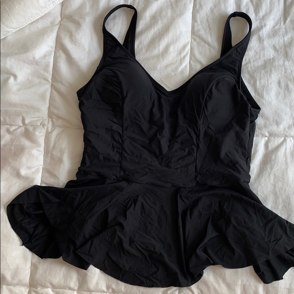 Peplum ruffle tankini swimsuit - top only